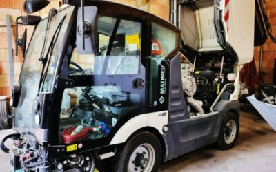 Retour en service d’une balayeuse Azura : Intervention sur moteur Kubota