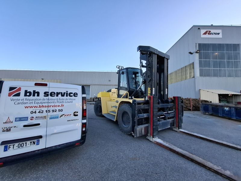 Un chariot élévateur en panne ? BH Service intervient sans délai.