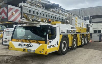 Grue mobile immobilisée intervention sur une Liebherr MK88 équipée d’un moteur DEUTZ TCD 2.9