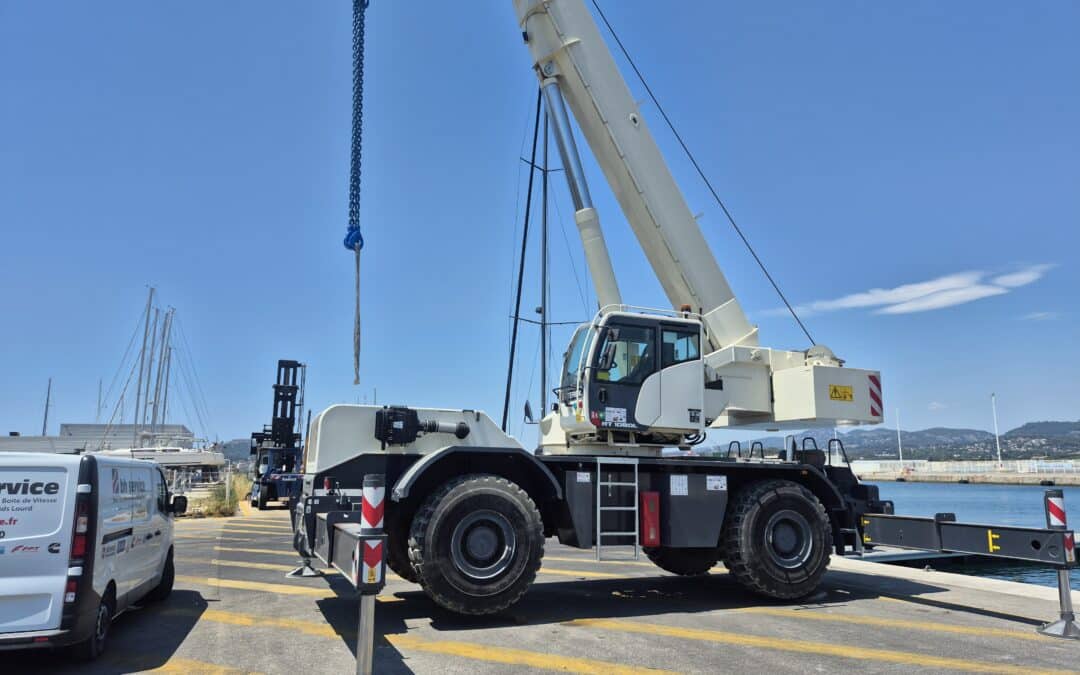 Diagnostic AdBlue sur grue Terex pour Plaisance Yachting Services