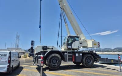 Transport 1 Diagnostic AdBlue sur grue Terex pour Plaisance Yachting Services