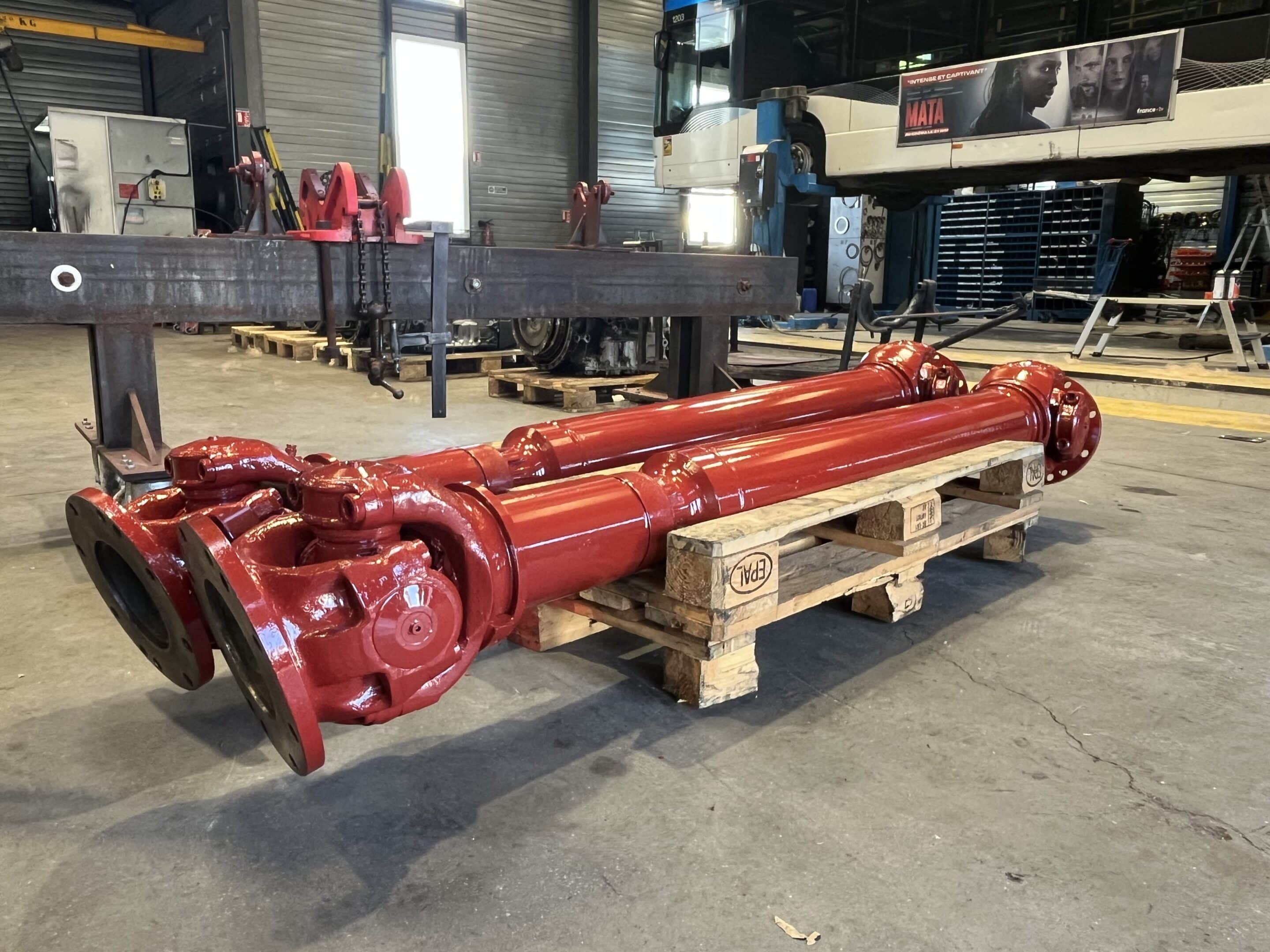 Industrie 1 renovation et équilibrage de deux arbres de transmission à cardan